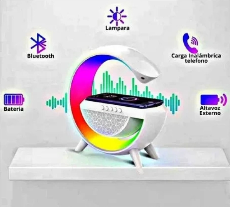 اسپیکر بلوتوثی دارای شارژر وایرلس و LED مدل G600