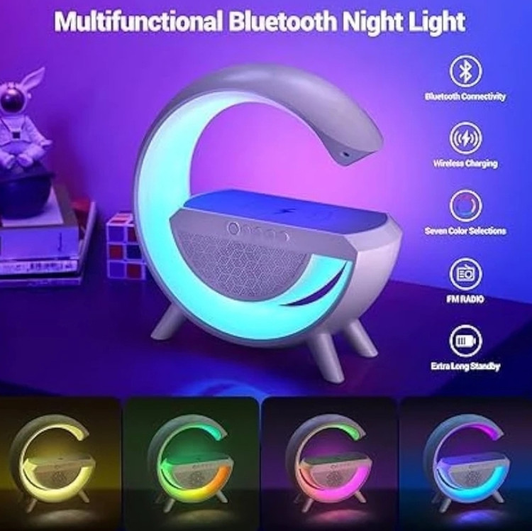 اسپیکر بلوتوثی دارای شارژر وایرلس و LED مدل G600