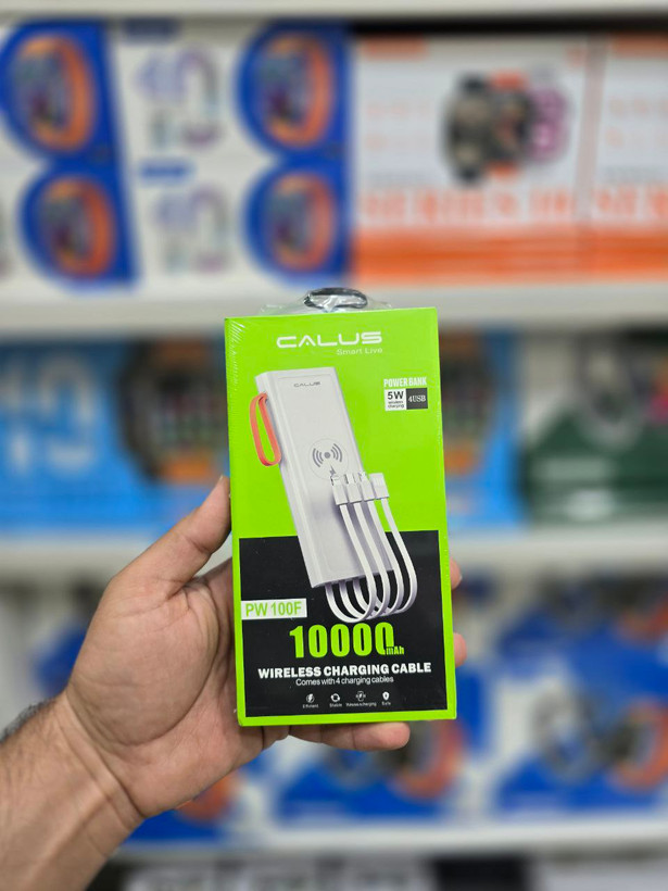 پاوربانک کالوس مدل چراغ قوه دار کد PW-100F