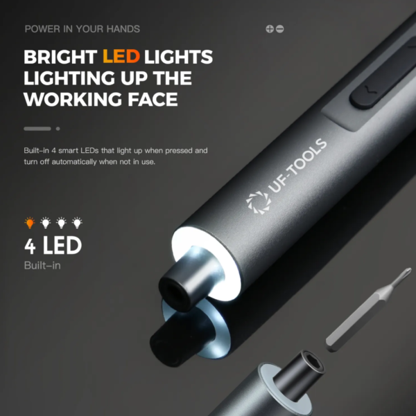 پیچگوشتی برقی UFTools مدل UF-882066 با 62 بیت مغناطیسی