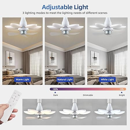 چراغ پنکهدار تاشو LED مدل Folding Fan Light با کنترل