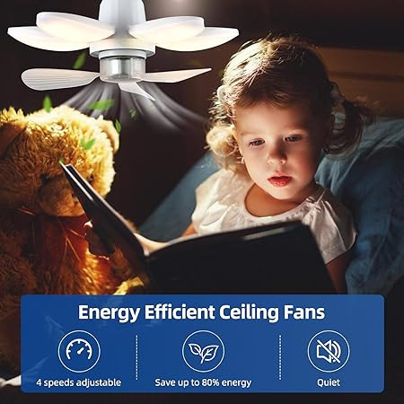 چراغ پنکهدار تاشو LED مدل Folding Fan Light با کنترل