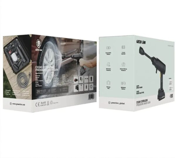 کارواش شارژی گرین لاین Green Lion CX240 Cordless Pressure Wash Gun