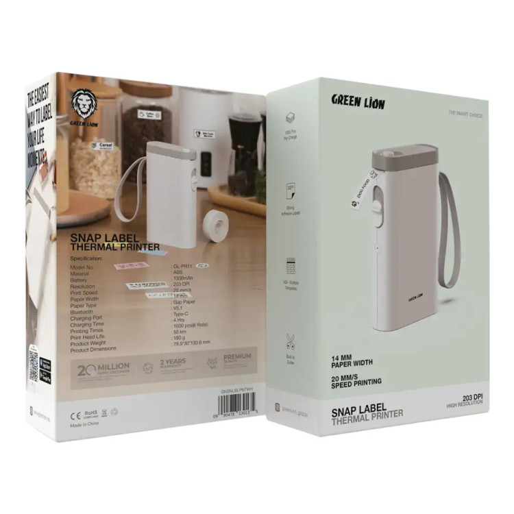 پرینتر حرارتی لیبل گرین لاین مدل Snap Label Thermal Printer