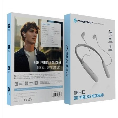هندزفری گردنی پاورولوژی مدل Powerology Toneflex ENC Wireless Neckband