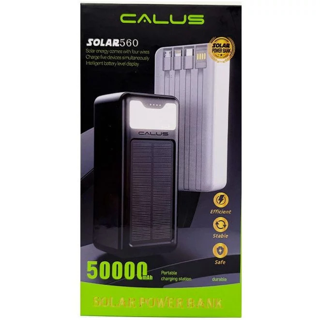 پاوربانک کالوس مدل Solar560 ظرفیت ۵۰۰۰۰ میلی آمپر ساعت
