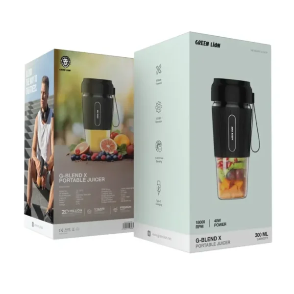مخلوط کن و شیکر شارژی گرین لاین Green Lion G-Blend X Portable Juicer 0.3L 40W