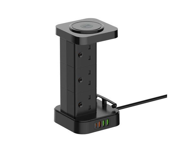 چند راهی برق و شارژر ال دی نیو مدل LDNIO SKW6457 با توان 2500W