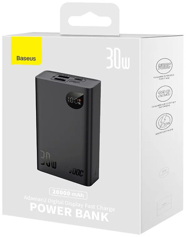 پاور بانک بیسوس مدل Baseus Adaman 2 PPAD050101 با ظرفیت 20000mAh و توان 30W
