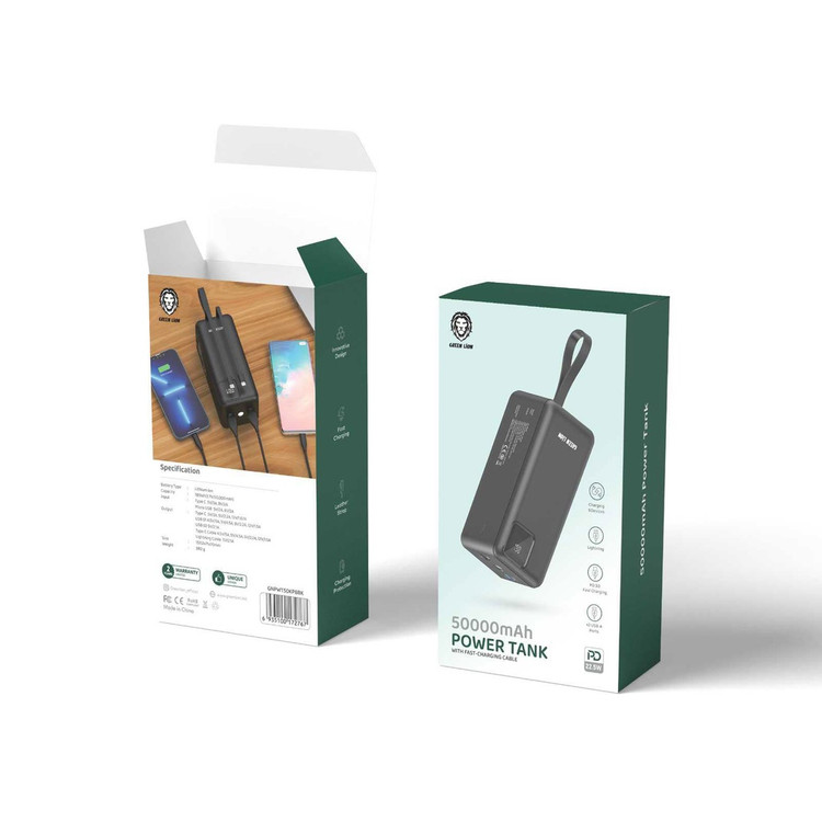 پاور بانک گرین لاین Green Lion GNPWT50KPB Power Tank Power Bank 50000mAh