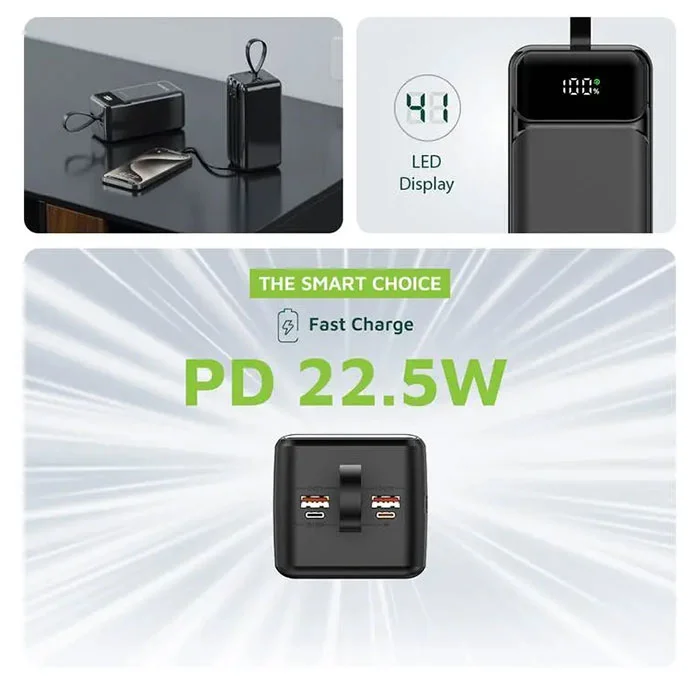 پاور بانک گرین لاین Green Lion GNPWT50KPB Power Tank Power Bank 50000mAh
