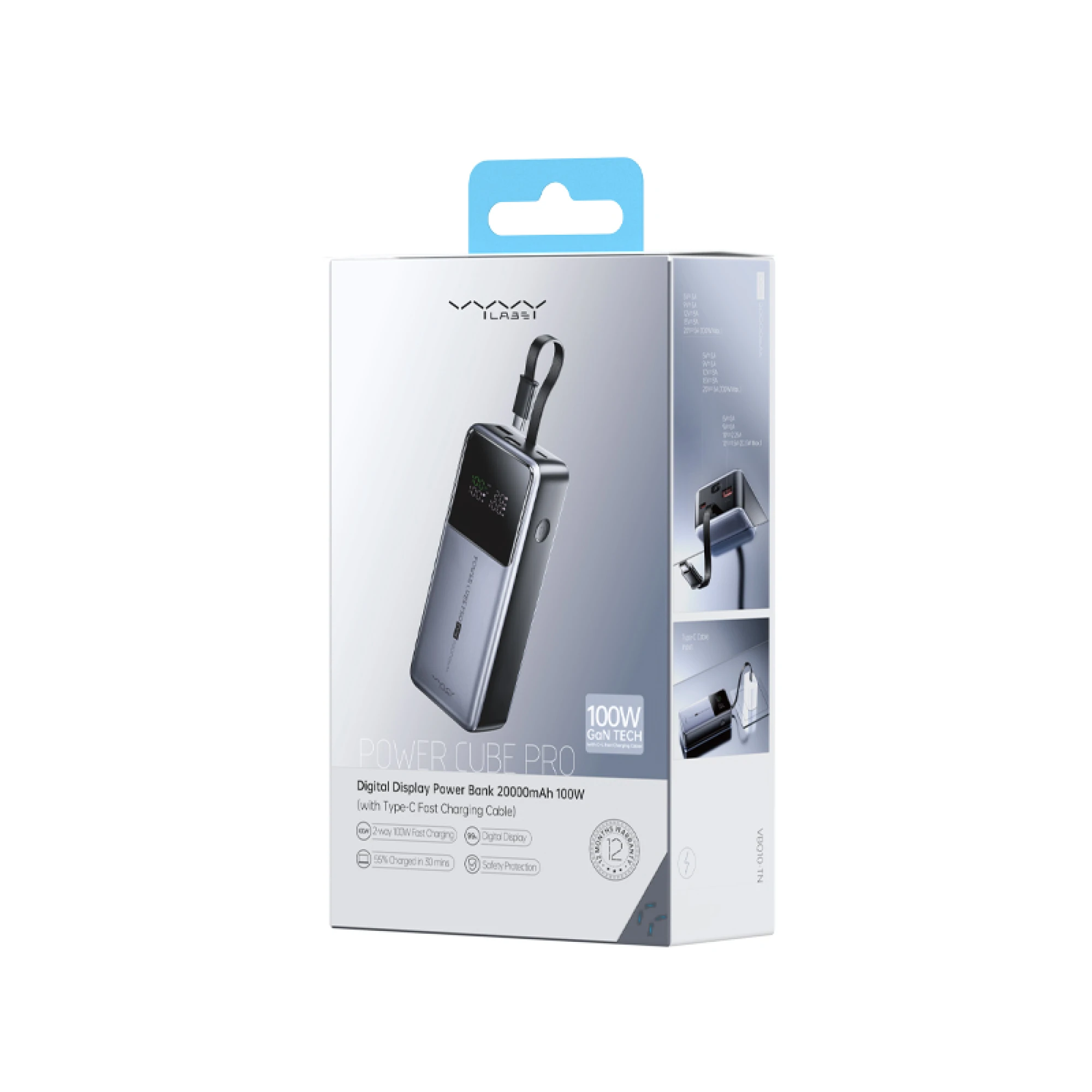 پاور بانک ویوی لبز Vyvylabs VBQ10-TN Power Cube Pro 20000mAh 100W Digital Display