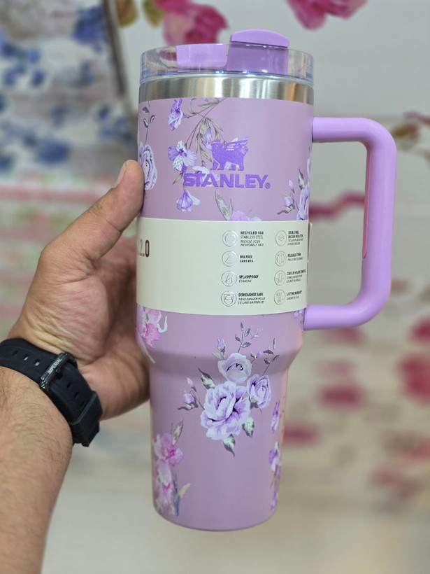 ماگ استنلی طرح گل جعبه کادویی