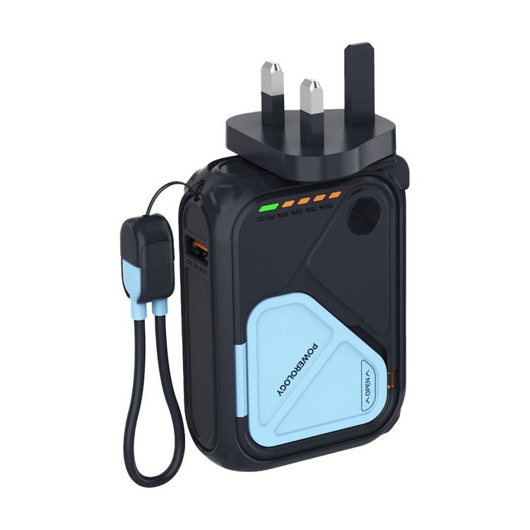 آداپتور و پاوربانک وایرلس 10 هزار پاورولوژی مدل Powerology Wall Charger MagSafe Power Bank PPBCHA80