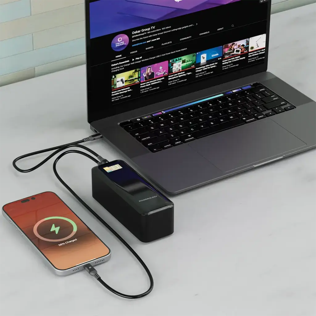 پاور بانک 140W پاورولوژی مدل Powerology NeuroVolt 27000mAh Power Bank PPBCHA90