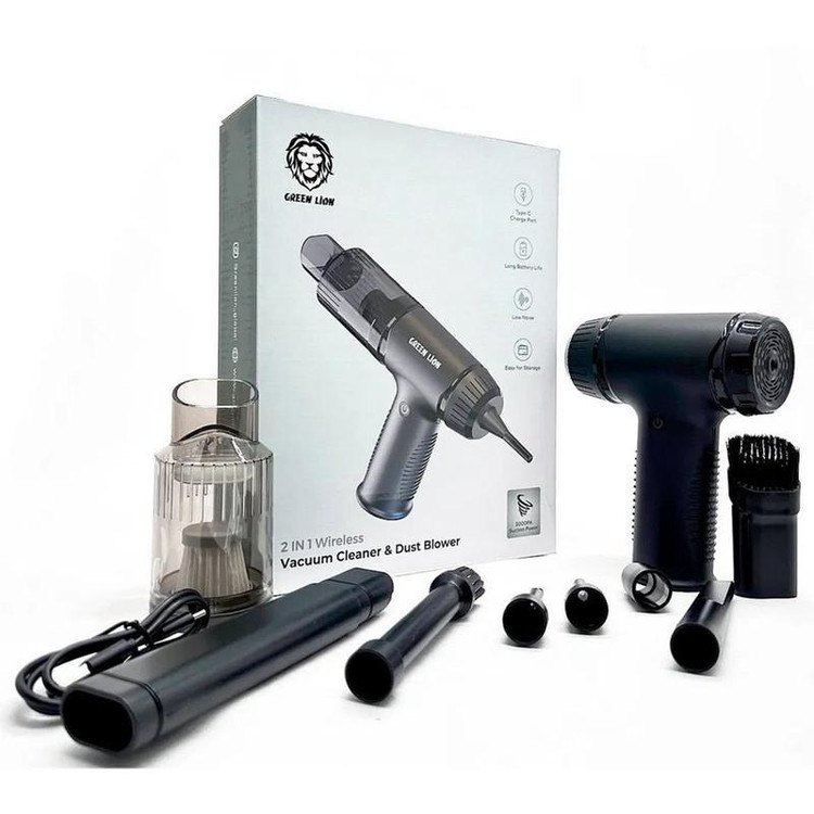 جاروبرقی بی سیم 2 در 1 و دمنده گرد و غبار گرین لاین Green lion 2 in 1 Wireless Vacuum Cleaner & Dust Blower 55w