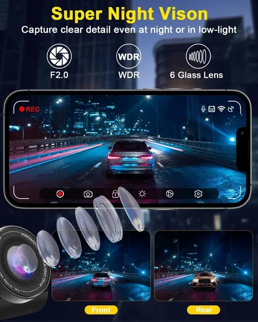 دوربین خودرو DISCOVERY کیفیت ULTRA HD 4K با جی پی اس