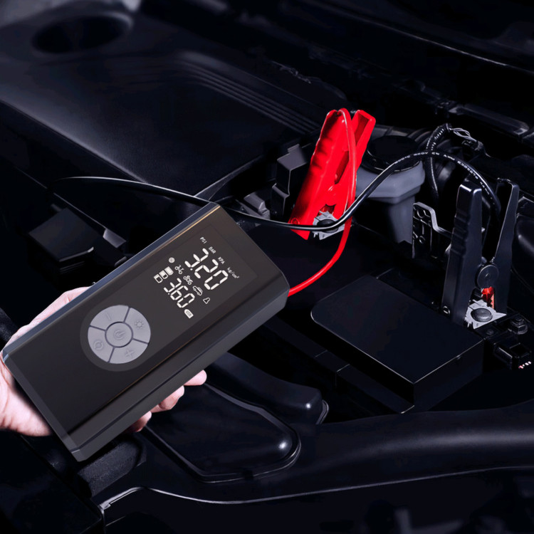پمپ باد هوشمند خودرو SUITU مدل ST9652 با جامپ استارتر و پاوربانک