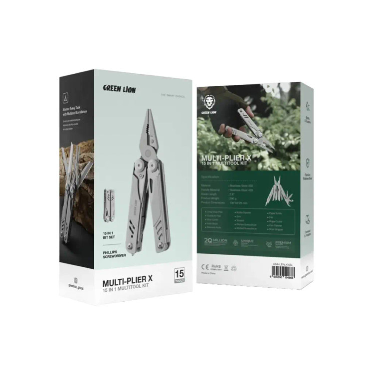 ابزار چندکاره گرین لاین مدل Multi-Plier X – مجموعه 15 کاره