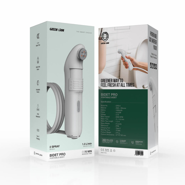 بیده مسافرتی شارژی گرین لاین مدل Bidet Pro