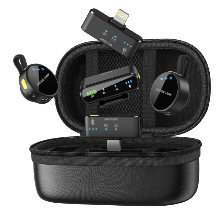 میکروفون بیسیم یقهای گرین لاین مدل GM-85X سه کاره