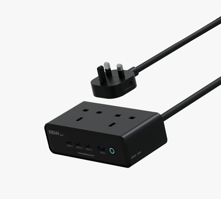 ایستگاه شارژ دسکتاپ Powerology Omnix GaN 65 وات | 3250 وات