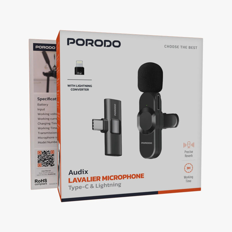 میکروفن بی سیم یقه ای پرودو مدل AUDIX LAVALIER MICROPHONE PDLAMPHF2