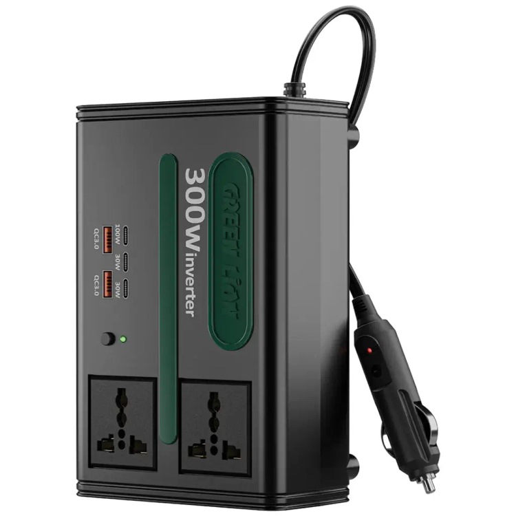 اینورتر خودرو گرین لاین مدل GC-300 ظرفیت ۳۰۰ وات ۷ در ۱