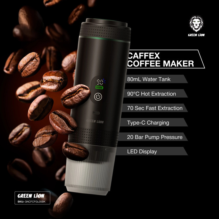 اسپرسوساز قابل حمل گرین لاین مدل CAFFEX