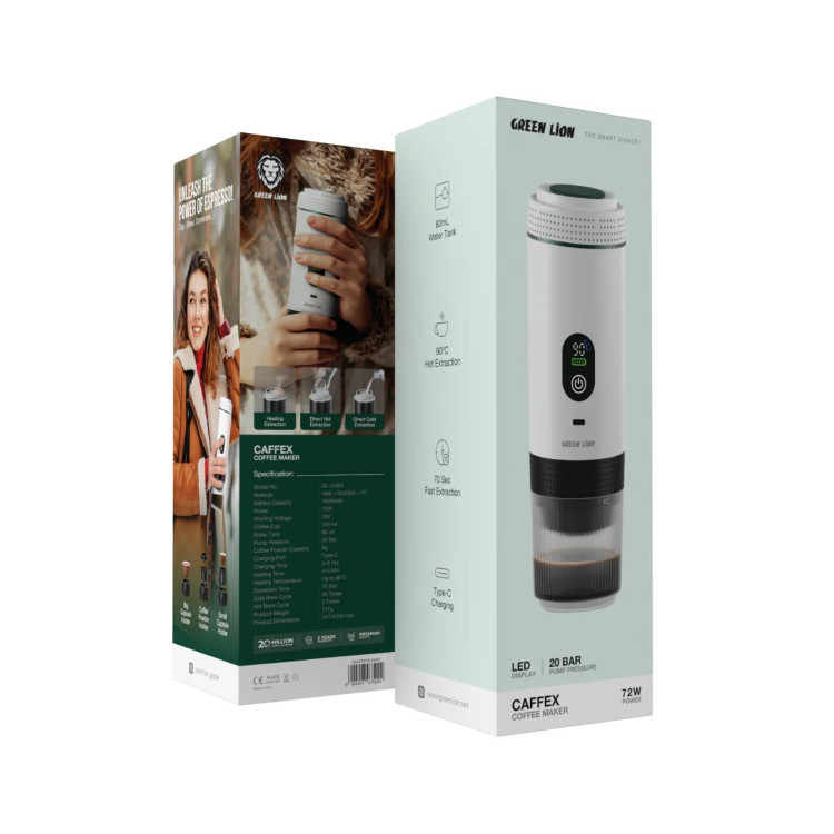 اسپرسوساز قابل حمل گرین لاین مدل CAFFEX