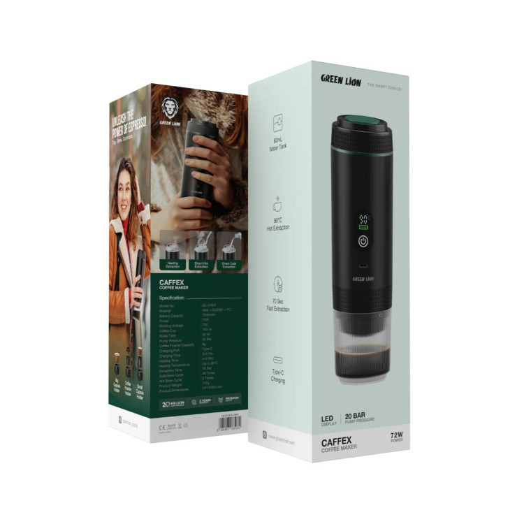 اسپرسوساز قابل حمل گرین لاین مدل CAFFEX