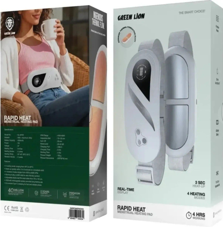 ماساژور کاهش درد قاعدگی گرین لاین مدل راپید هیت Rapid Heat Massager