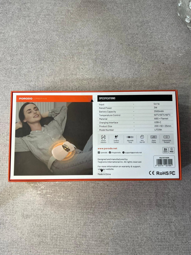 دستگاه ماساژ شکم پرودو مدل Cordless Heat Wave Massage Pad