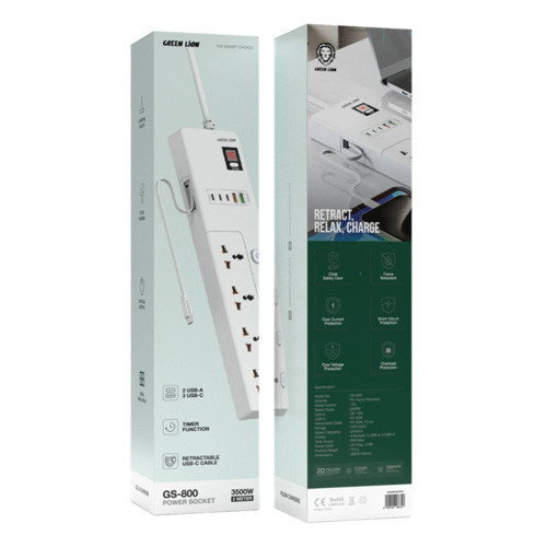 چند راهی برق گرین لاین مدل GS-800 POWER SOCKET
