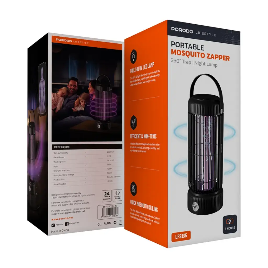 حشره کش برقی پرودو Porodo Lifestyle Portable Mosquito Zapper