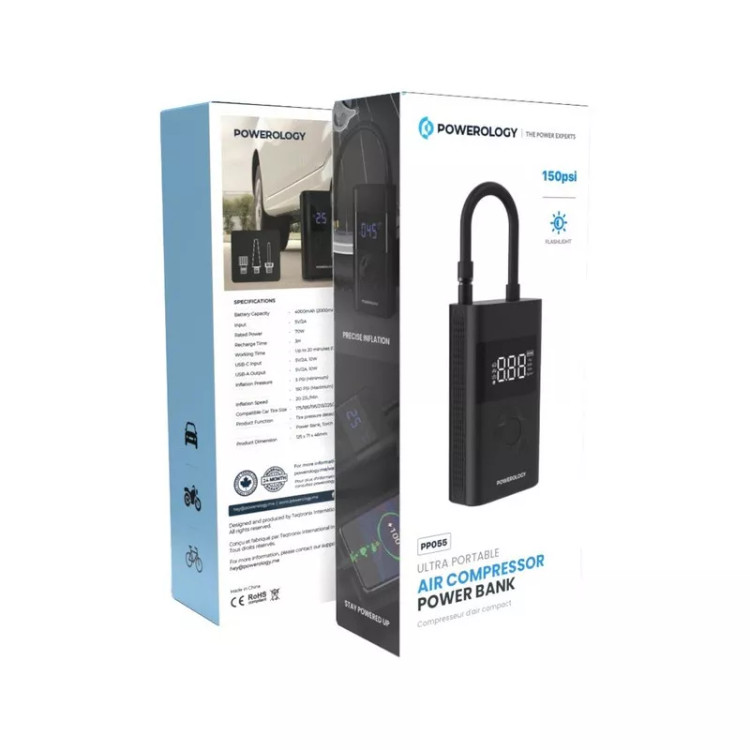 پمپ باد و پاوربانک پاورولوژی PPBCHA55 مدل Ultra Portable