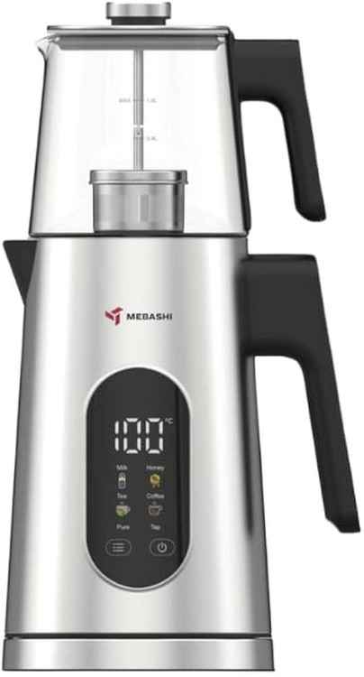 چای ساز مباشی مدل ME-TM303 ظرفیت کتری ۱.۷ لیتر با کتری استیل ضد زنگ