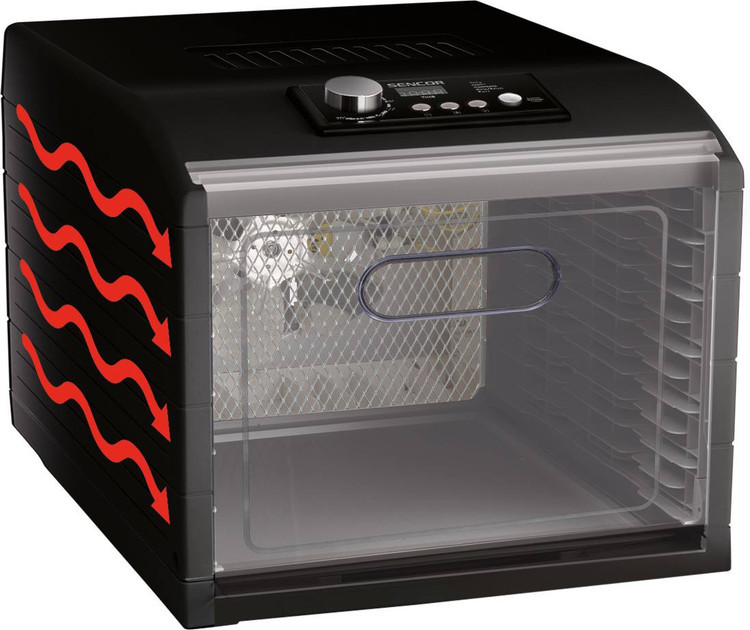 میوه خشک کن سنکور مدل SFD6600BK ظرفیت ۱۲ طبقه
