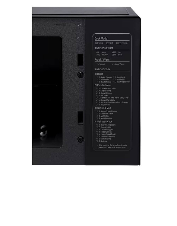 مایکروویو ال جی مدل MH8265 ظرفیت ۴۲ لیتر با ۲۸ برنامه A+