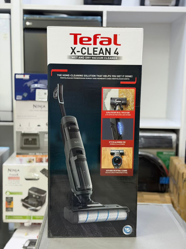 جارو زمینشوی و کفشوی شارژی تفال مدل Tefal X-Clean 4 GF5035