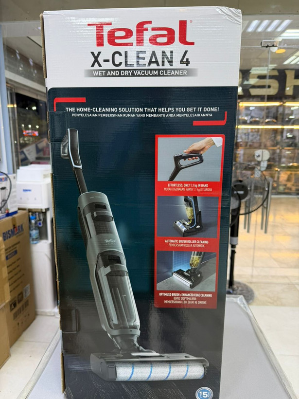 جارو زمینشوی و کفشوی شارژی تفال مدل Tefal X-Clean 4 GF5035