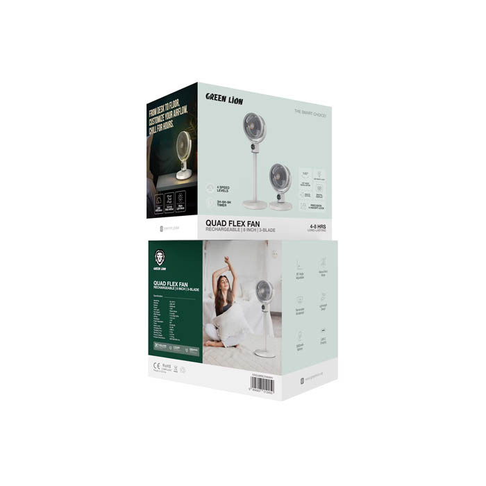 پنکه رومیزی قابل شارژ گرین لاین مدل Quad Flex Fan