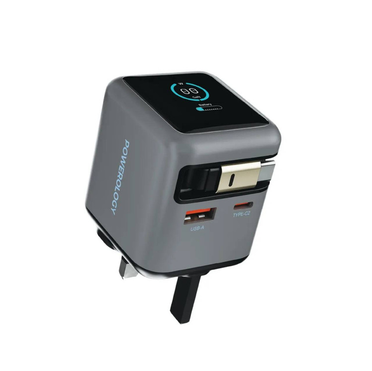 شارژر دیواری پاورولوژی مدل PWCUQC051 ظرفیت ۷۰ وات