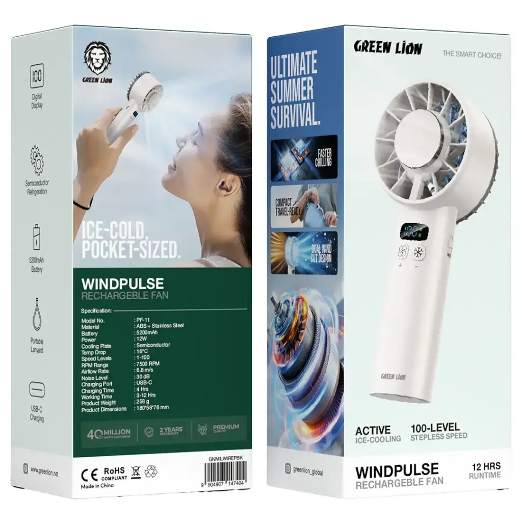 پنکه دستی گرین لاین مدل Windix Pro