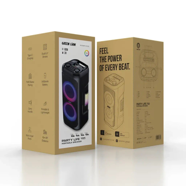 اسپیکر گرین لاین مدل Party Life 700 Green Lion Speaker GNPL700