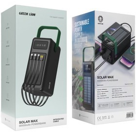 پاوربانک خورشیدی 80000 میلی آمپر گرین لاین مدل Green Lion Solar MAX Power Bank