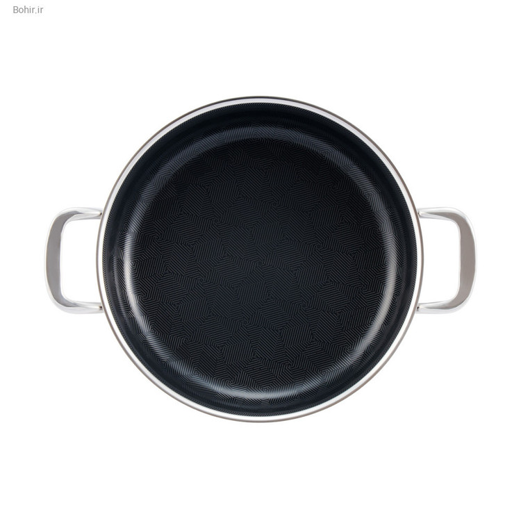 ماهی تابه دو دسته عرشیا مدل SS622-3700 سایز ۲۸ سانت استیل