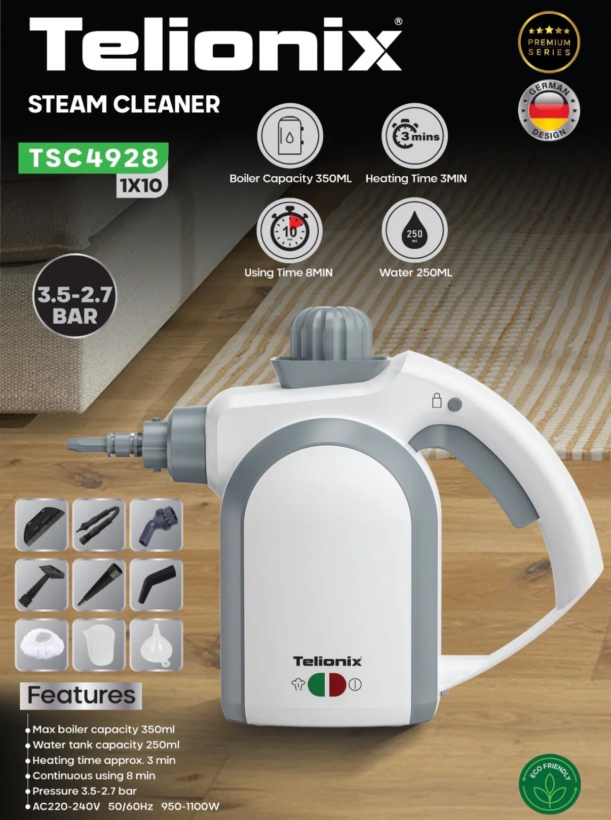 بخارشوی تلیونیکس مدل TSC4928