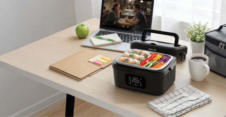 ظرف غذای گرم کن شارژی گرین لاین مدل GLB-30