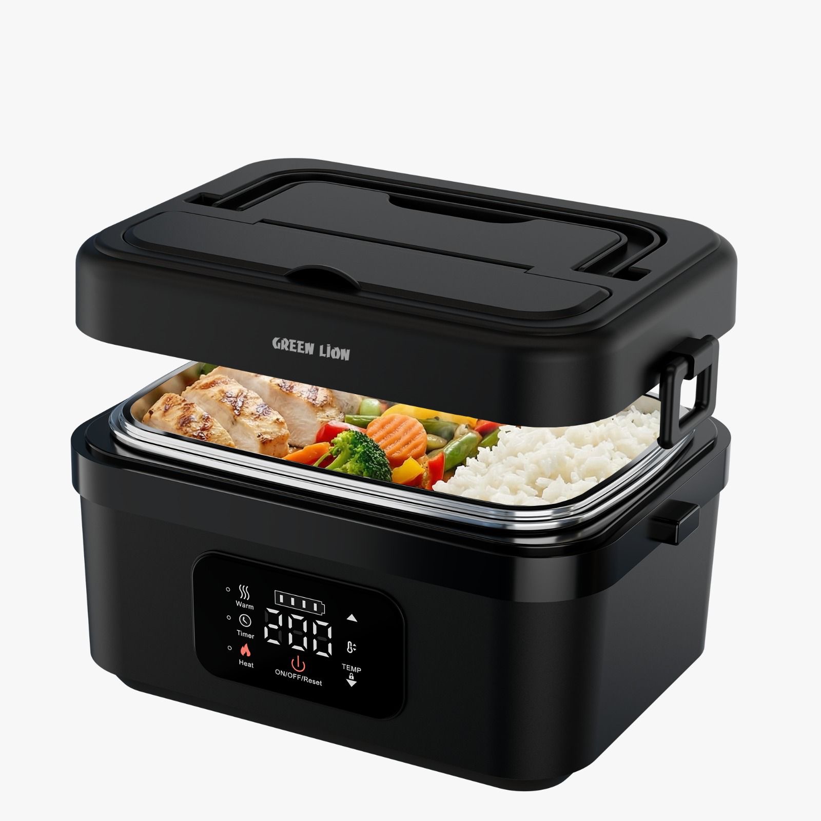 ظرف غذای گرم کن شارژی گرین لاین مدل GLB-30